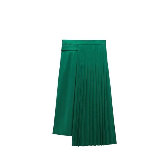 ZARA PLEATED SKIRT WITH BELT - LIMITED EDITION GREEN SIZE XS | 2586/408 - Picture 2 of 13
